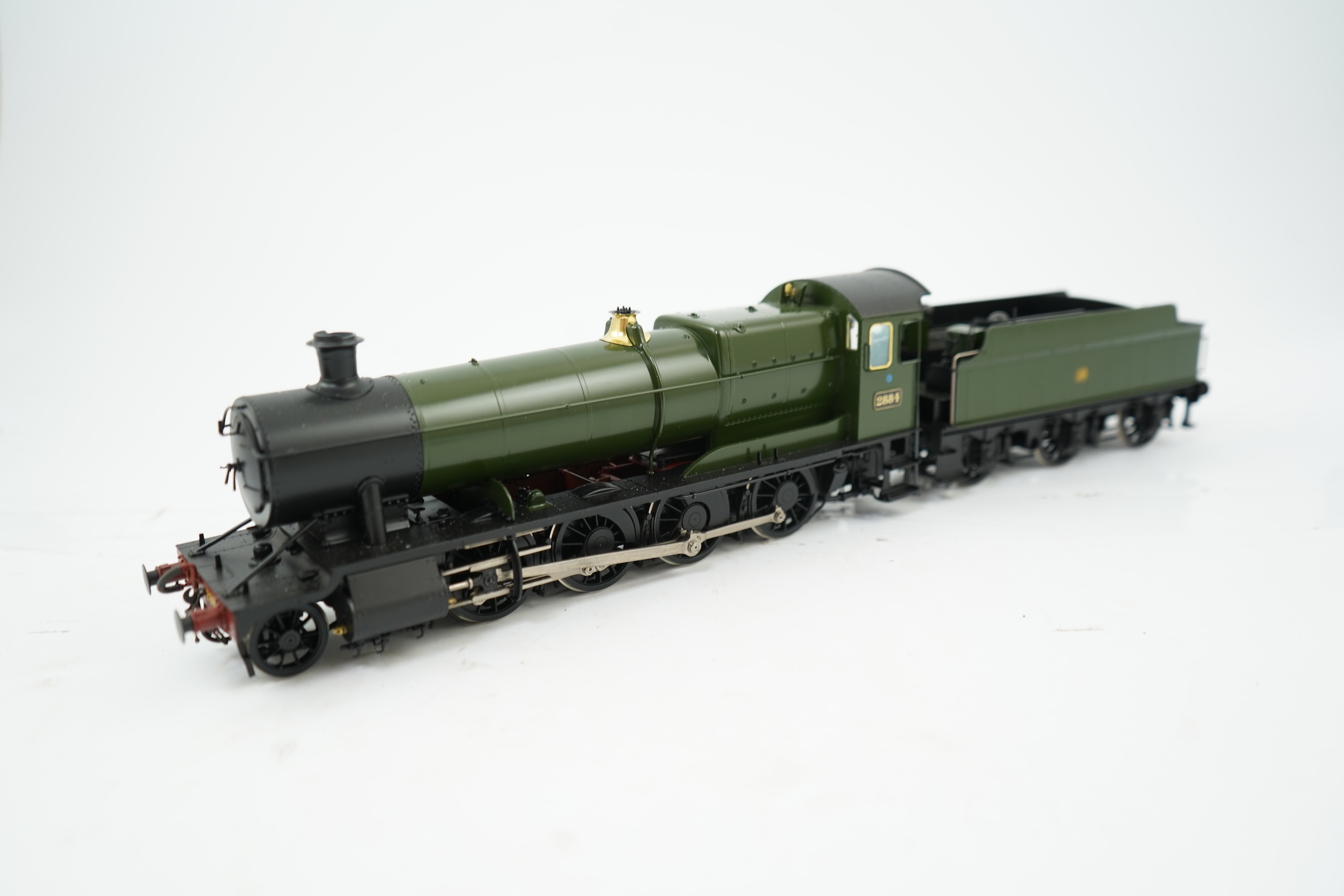 An 0 gauge Masterpiece Models model of GWR Class 28xx, 2884, 2-8-0 tender locomotive, powered for two rail operation, with original box.